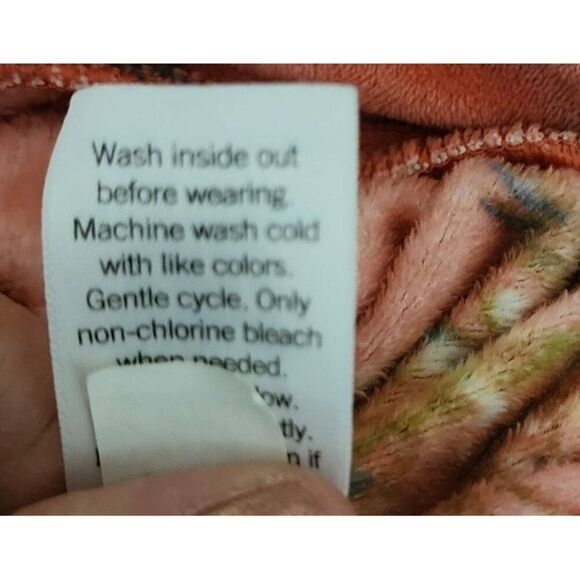 LC Lauren Conrad Fleece Sweatshirt Ruffle Floral Puff Sleeves Womens 1X Pink - Picture 8 of 8